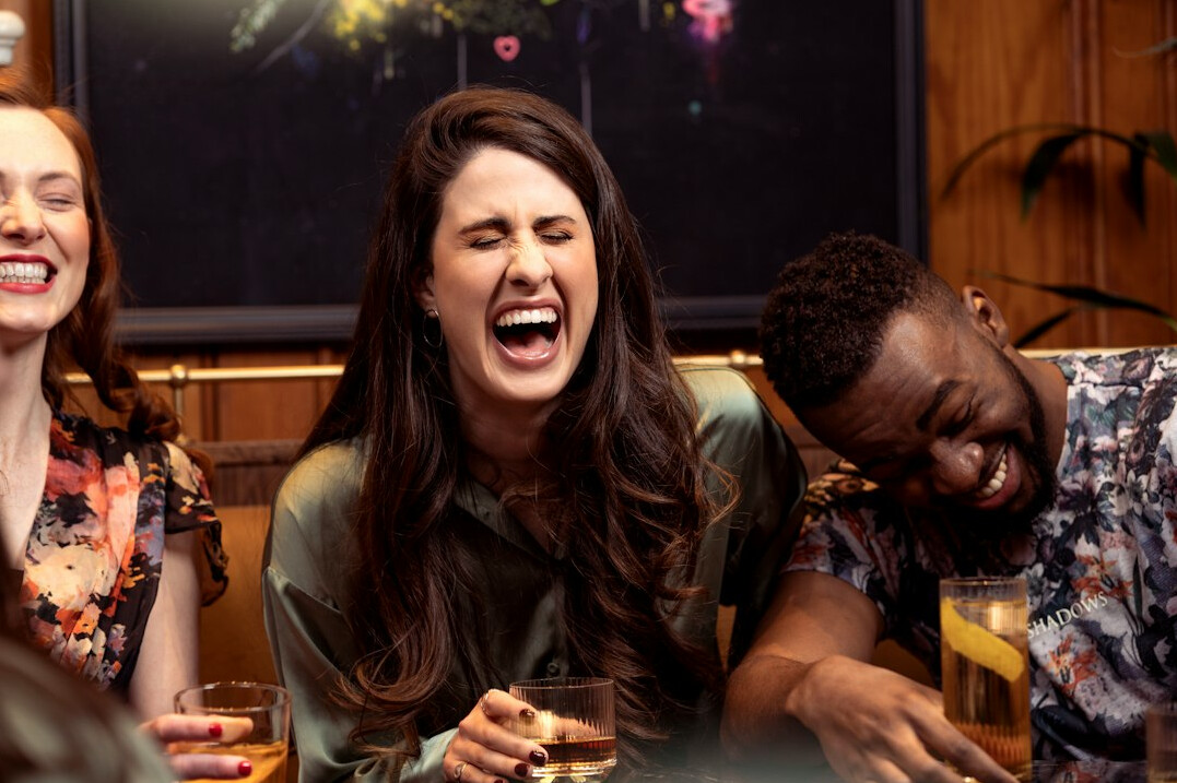 group of friends laughing