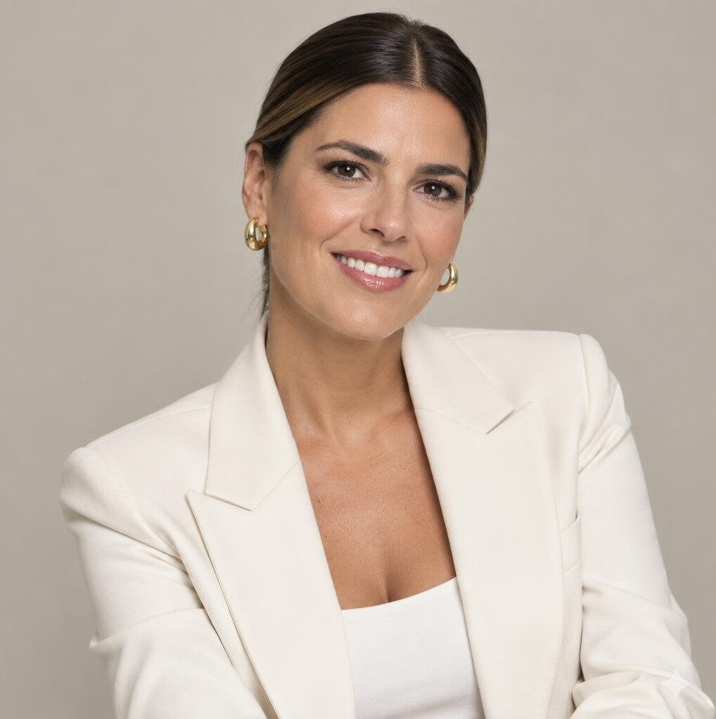 Successful Uruguayan businesswoman and socialite portrait in elegant blazer